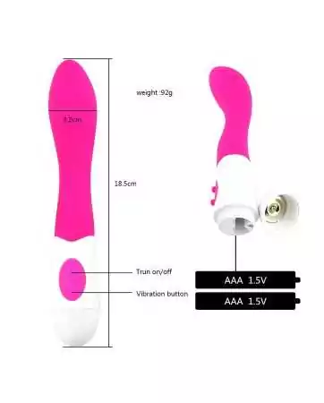 Curved pink G-spot vibrator - BOZ028PNK