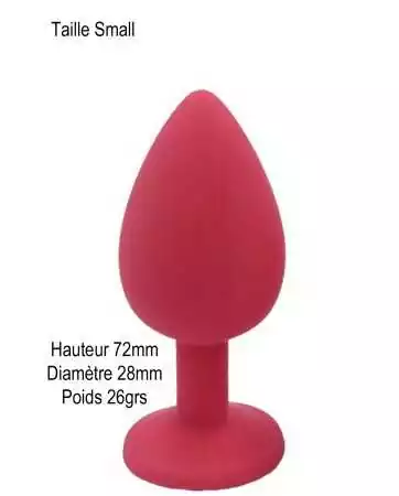 Plug rouge bijou cristal Small - DB-RY067CRED