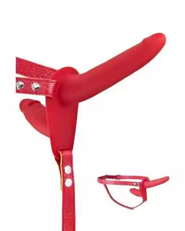 Double red strap-on dildo - CC5310010030