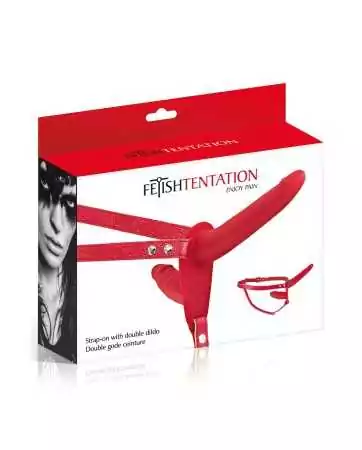 Double red strap-on dildo - CC5310010030