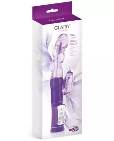 Rabbit vibrator in purple with rotating head and USB - CC5702020201