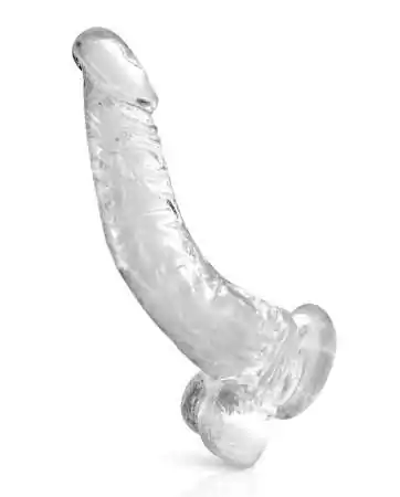 Jelly curved transparent XL size dildo with suction cup 22cm - CC570126
