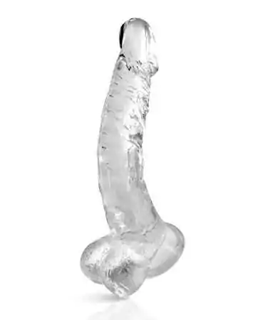 Jelly curved transparent XL size dildo with suction cup 22cm - CC570126