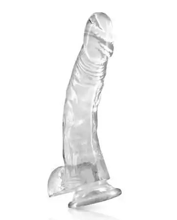 Dildo gelatinoso curvo trasparente con ventosa taglia XL 22cm - CC570126