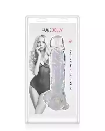 Jelly transparent XL suction cup dildo 22cm - CC570125