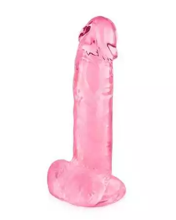 Dildo de gelatina rosa com ventosa tamanho L 20cm - CC570131