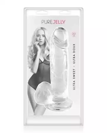 Jelly transparent dildo with suction cup size L 20cm - CC570124