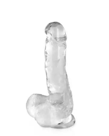Jelly transparent dildo with suction cup size M 17.5cm - CC570123