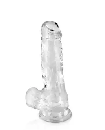 Jelly transparent dildo with suction cup size M 17.5cm - CC570123