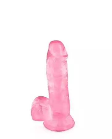 Pink jelly dildo with suction cup size S 15.3cm - CC570129