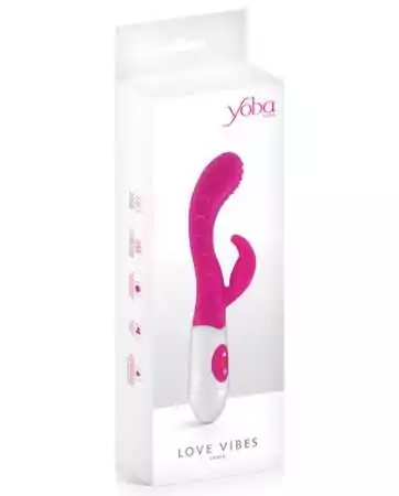 Rabbit vibrator with stripes and dots - CC526100