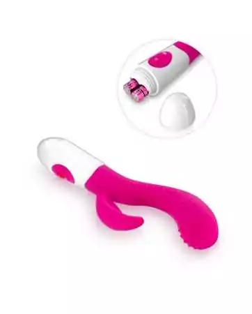 Rabbit vibrator with stripes and dots - CC526100