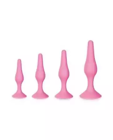 Set mit 4 rosafarbenen Analplugs - CC5700900050