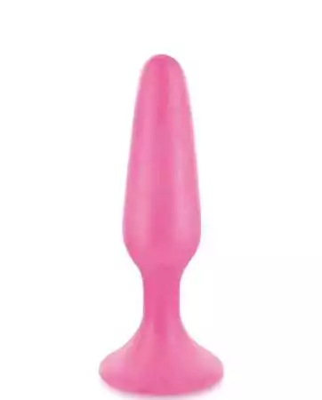Short pink anal plug with large suction base - CC5700401050