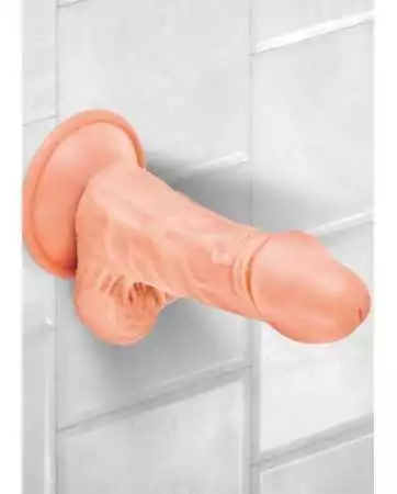 Realistic dildo with testicles and suction cup 13cm - CC514115