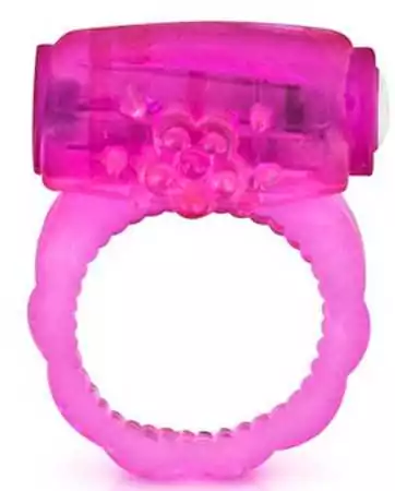 Anello fallico vibrante rosa con stimolazione del clitoride - CC570041