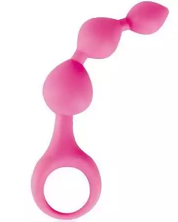 Stimulateur anal rose à boules - CC570006