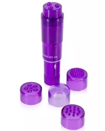 Stimulateur de clitoris violet têtes changeables - CC570033