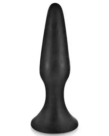 Plug anale nero 12,5 cm con ventosa - CC5700402010