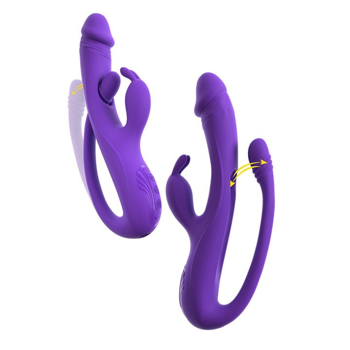 Vibro Rabbit avec tickler flexible - Sweet Smile