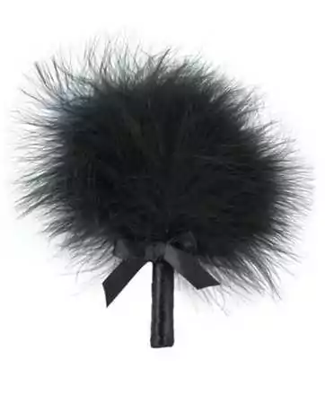 Black feather duster with satin bow - 100300BLK