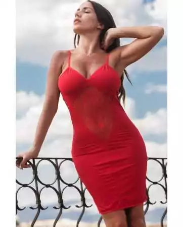 Red Emilia Low-Cut Dress - LDR11RED