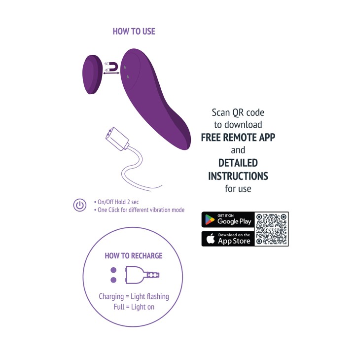 Culotte vibrante connectée Date Night - Xocoon