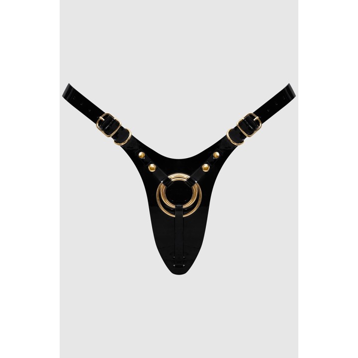 Harnais Fabulous noir vernis - Strap On Me