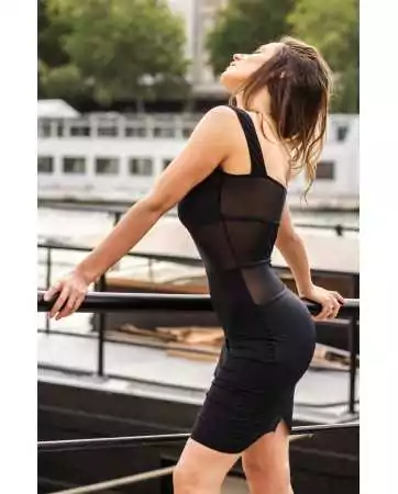 Sensual and elegant dress with black sheer mesh - LDP1