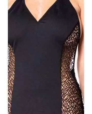 Sexy low-cut backless dress with fishnet - LDR5
