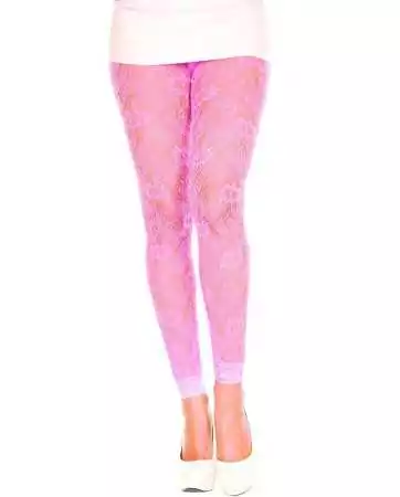 Thin pink lace leggings - MH35046NEP