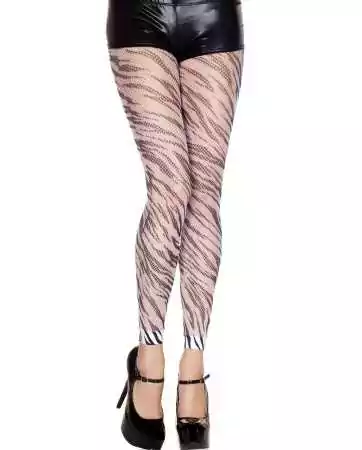 Sexy fishnet leggings with a zebra-style pattern - MH35824ZEB