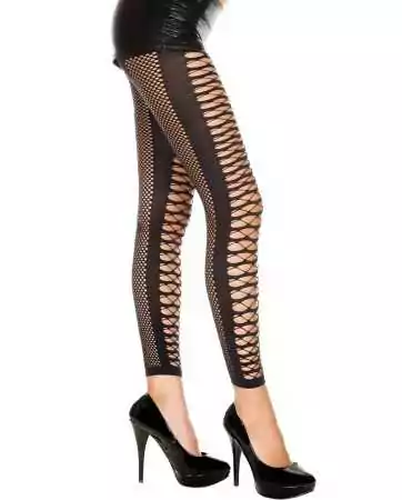 Black sexy strap leggings - MH35002BLK
