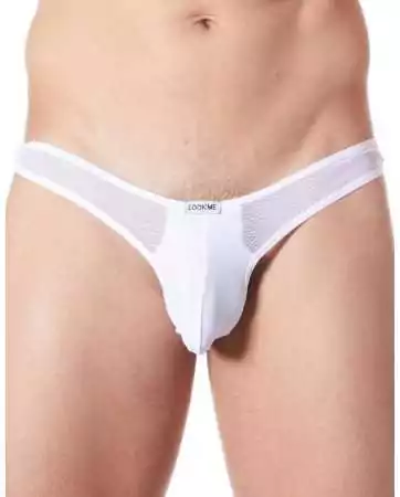 String bianco sexy con fina rete - LM805-57WHT