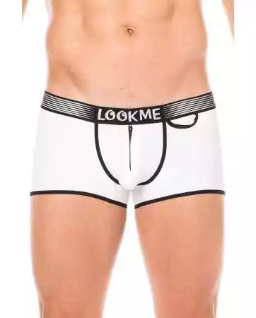 Mini-Pants bianco aderente con zip - LM2003-68WHT