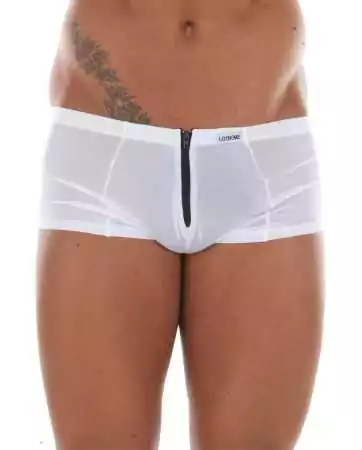 Mini white pants with double zip Wiz - LM16-68WHT