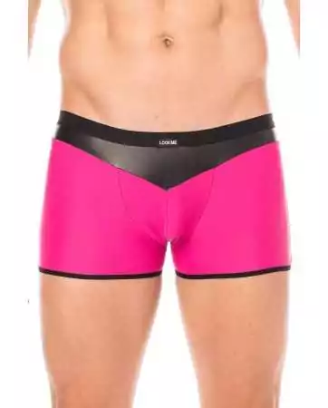 Boxer cor-de-rosa em imitação de couro brilhante - LM2001-67MAG