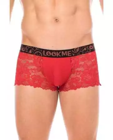 Red boxer briefs in delicate lace - LM2006-67RED