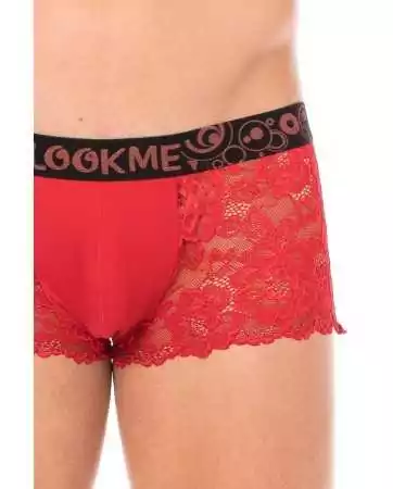 Red boxer briefs in delicate lace - LM2006-67RED