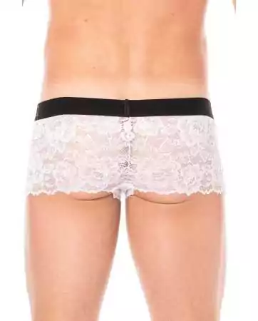 White boxer shorts in delicate lace - LM2006-67WHT