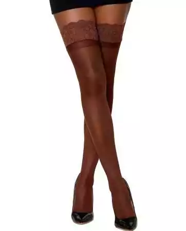 Self-supporting nylon stockings in coffee color - DG0005ESP