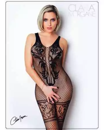 Black fishnet bodystocking with lacing - Number 14 - Bodystocking Collection - CM99014