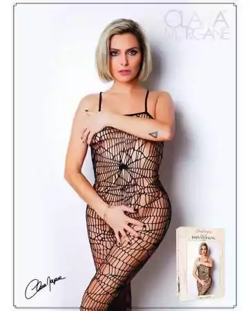 Macacão de rede com aparência de teia de aranha - O Número 7 - Coleção Bodystocking - CM99007