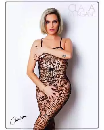 Mesh bodystocking with spiderweb effect - Number 7 - Bodystocking Collection - CM99007