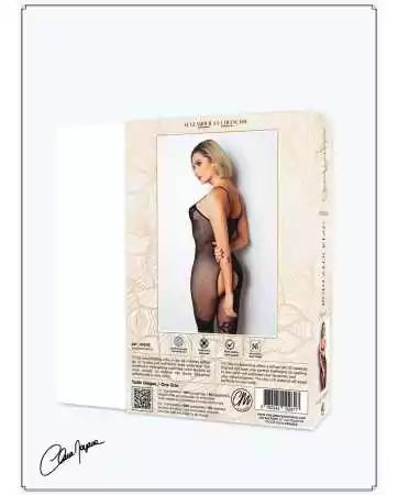Black fishnet bodystocking with thin straps - The Number 6 - Bodystocking Collection - CM99006