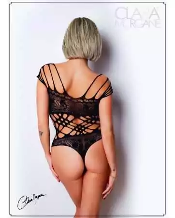Black fishnet and strap bodysuit - The Number 1 - Body Collection - CM98001