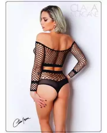 Two-piece set in large mesh fishnet - The Number 1 - Collection Set - CM96001