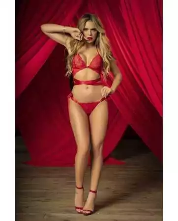 Two-piece red set, Bra and thong - MAL8722RED