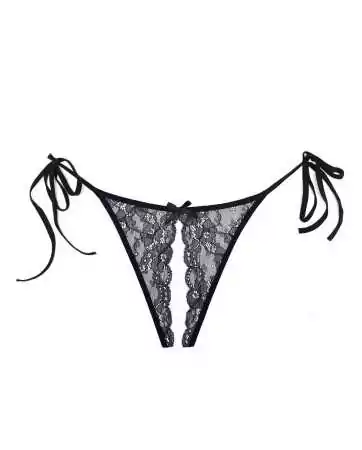 Black lace open string - A1100