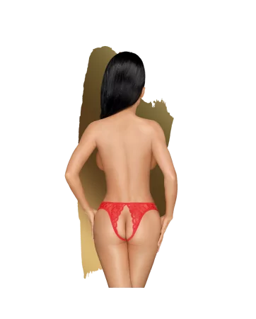 Open crotch red Naughty Valentine panty - PH0121RED